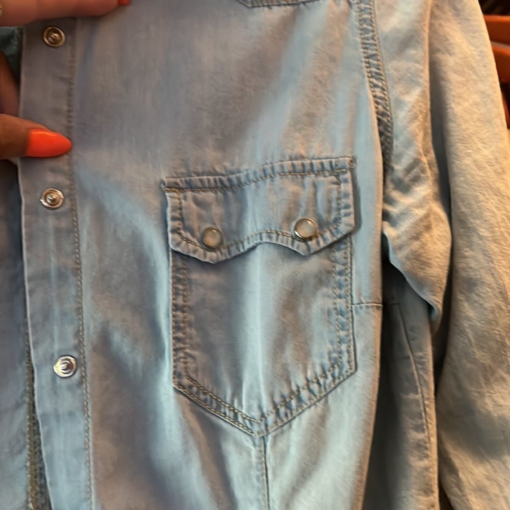 Jean Shirt Flannel Button Down - Womens Small / Worn Once Excellent Condition - Picture 4 of 4